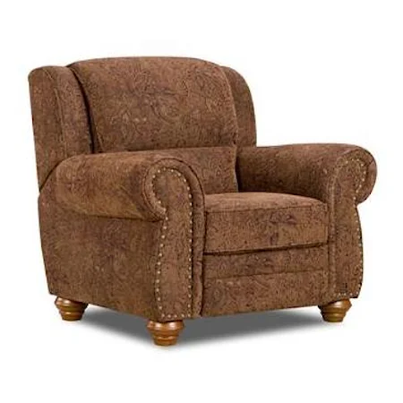3-Way Recliner with Rolled Arms