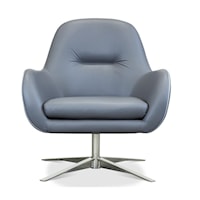 Contemporary Accent Chair with Metal Base