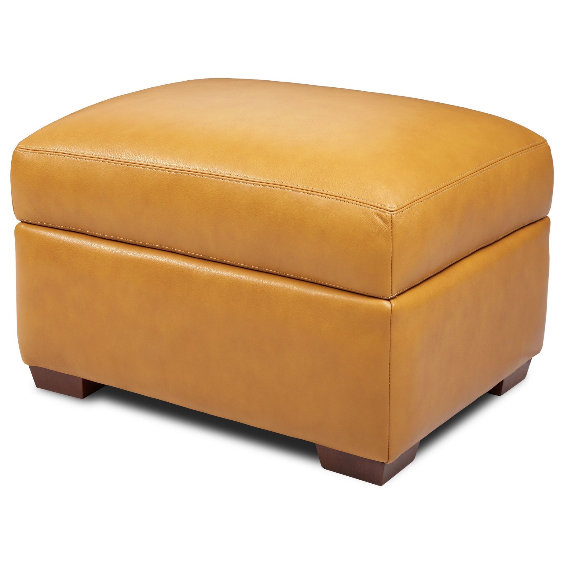American Leather Carson Contemporary Rectangular Storage Ottoman