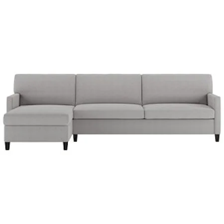 Two Piece Sectional Sofa with Queen Sleeper & Right Arm Sitting Chaise