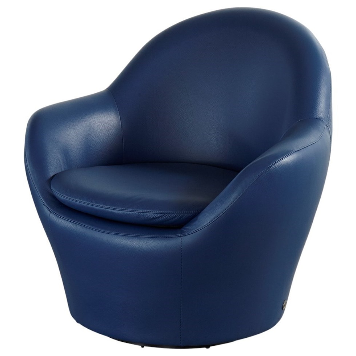 American Leather Feliz Swivel Barrel Chair