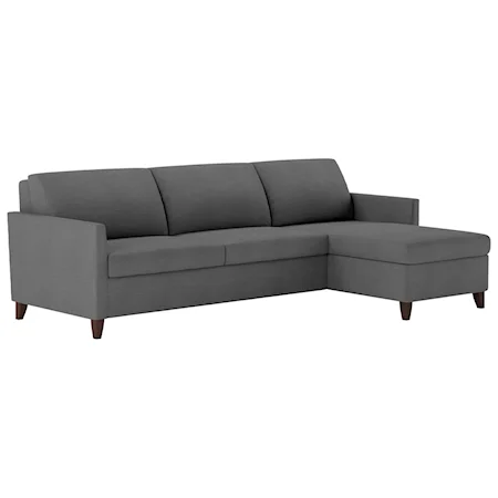 Two Piece Sectional Sofa with Full Sleeper and LAS Chaise