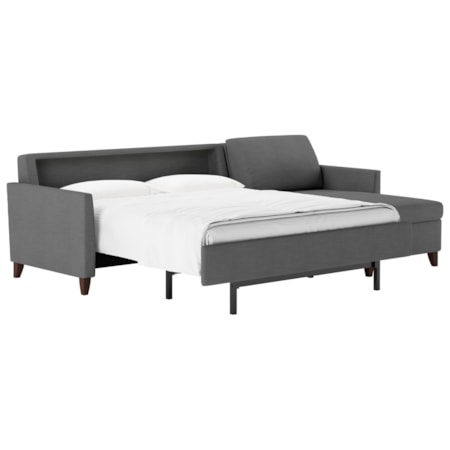 2 Pc Sectional Sofa w/ Full Sleeper & Chaise