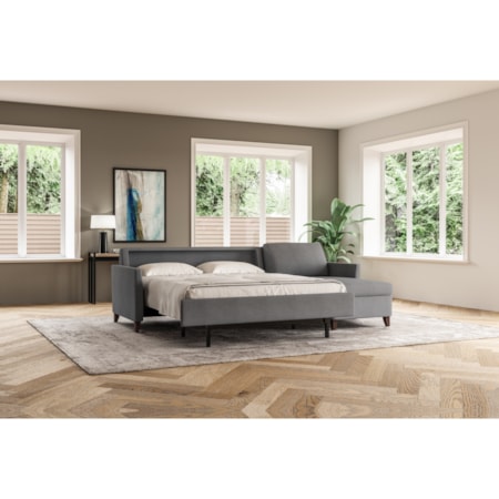 2 Pc Sectional Sofa w/ Full Sleeper & Chaise