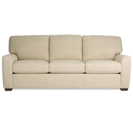 Transitional Sofa with Wood Legs