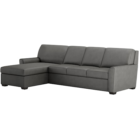 Two Piece Sectional Sofa w/ King Sleeper and Lift Top Storage Chaise