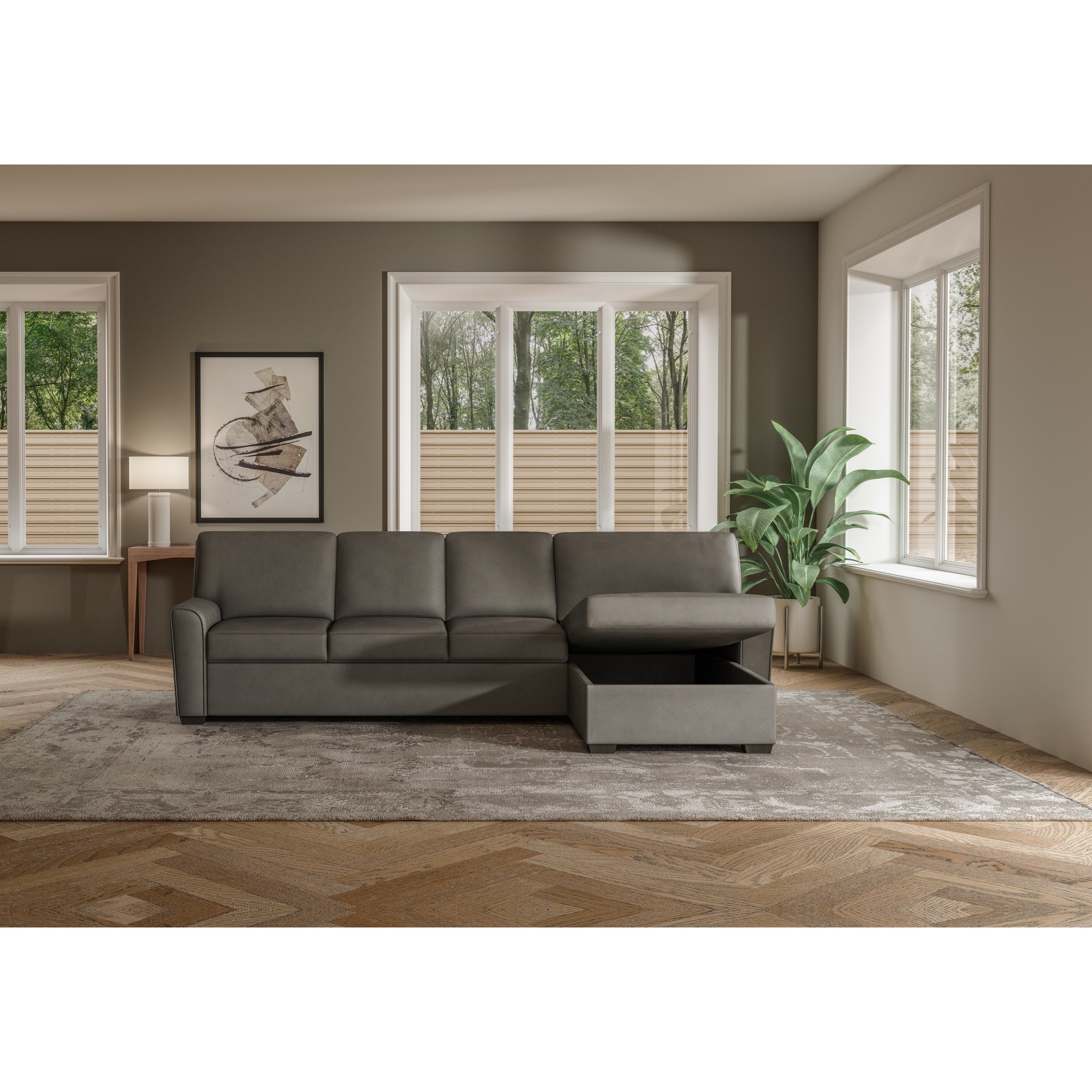 2 Pc Sect Sofa w/ King Sleeper &amp; Storage