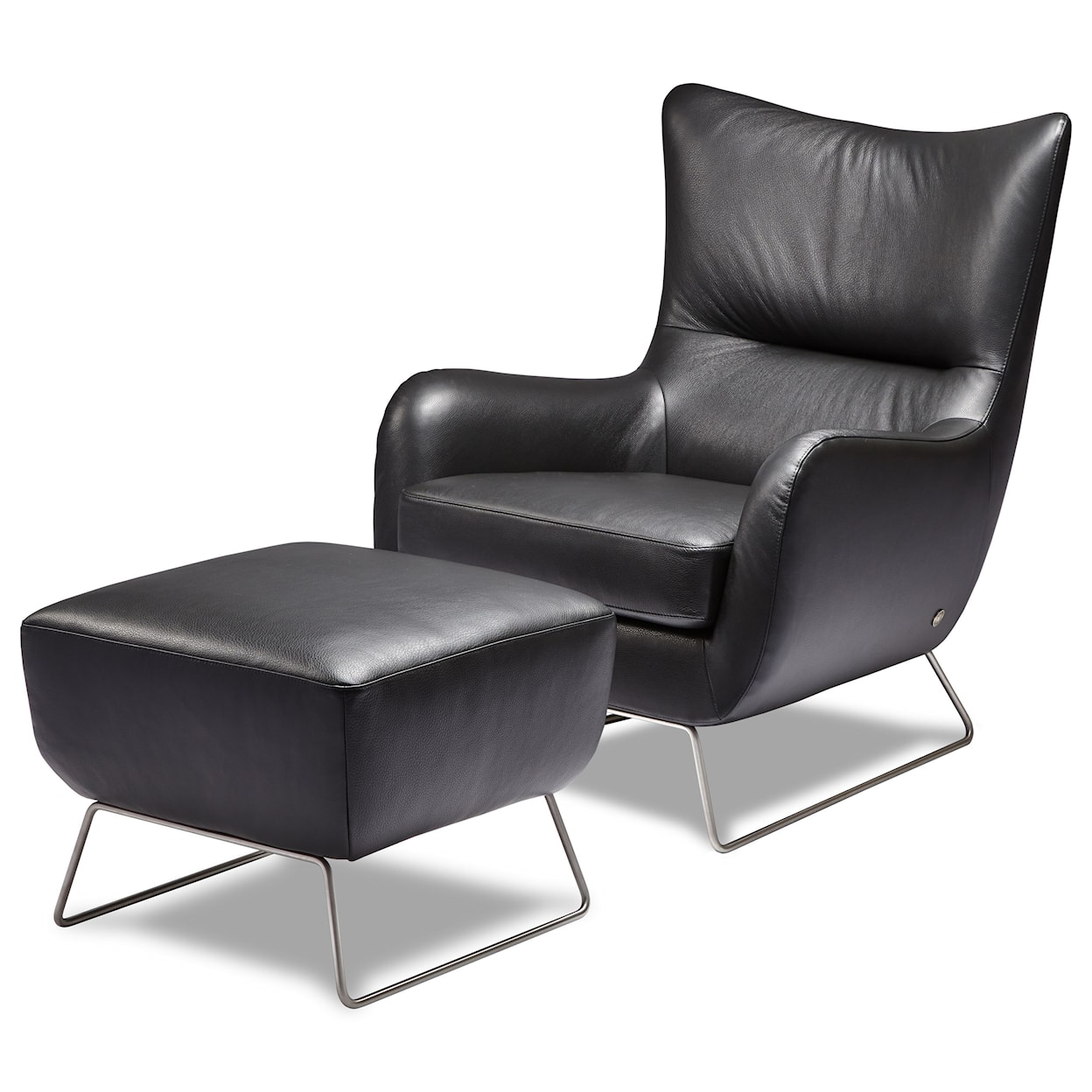 American Leather Liam Chair and Ottoman Set
