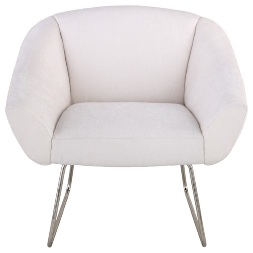 Mid-Century Modern Chair with Metal Base