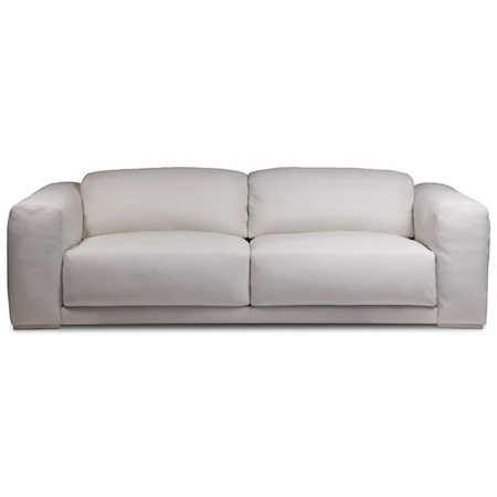 Contemporary 2-Seat Sofa with Wide Seats and  Adjustable Height Back Cushions
