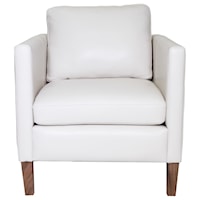 Modern Upholstered Chair with Custom Leg Options