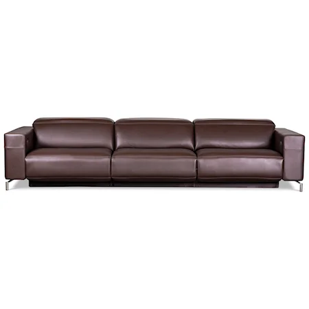 Contemporary European-Style Modular 3-Seat Power Reclining Sofa with USB Charging Ports
