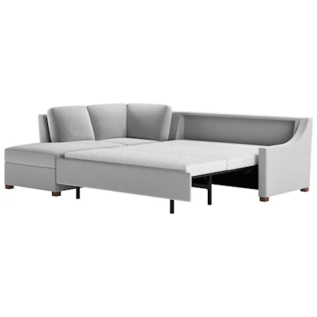 2 Pc Sectional Sofa w/ Queen Sleeper