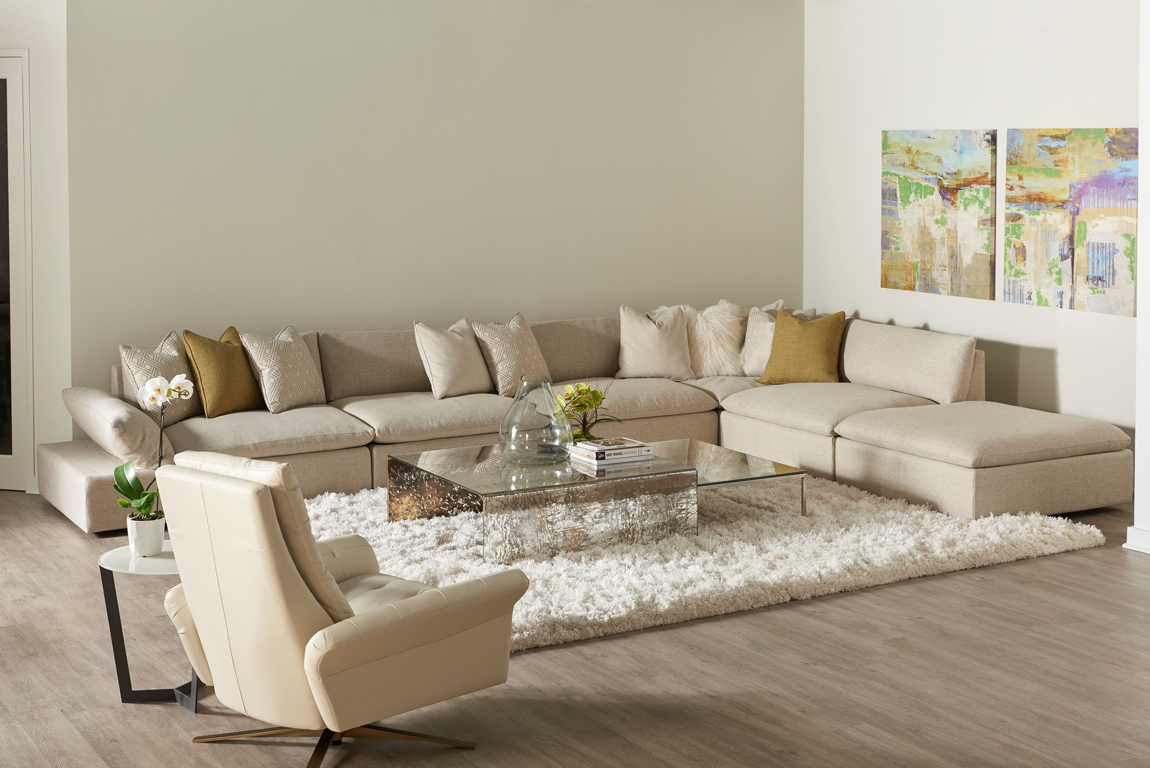 American Leather Pileus PLSCHRLG/BIS2003 EuropeanStyle Fully Adjustable Swivel Glider