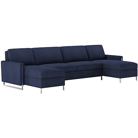 3 Pc Sect Sofa w/ Queen Sleeper & 2 Chaise