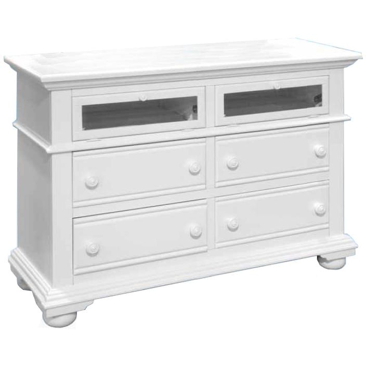 American Woodcrafters Cottage Traditions Entertainment Dresser