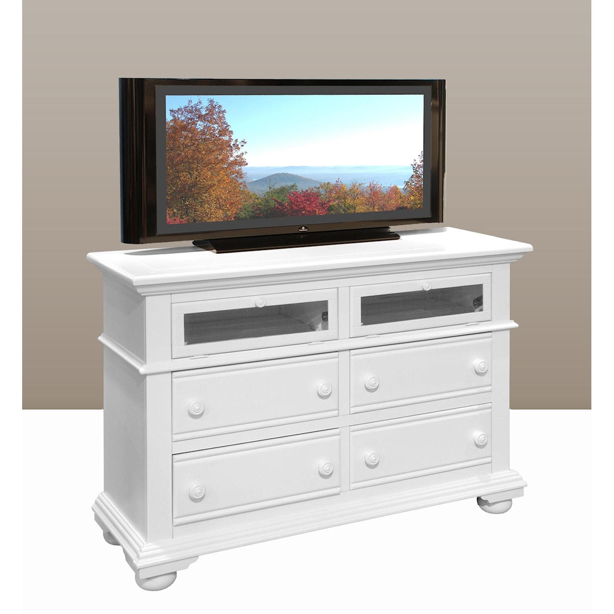American Woodcrafters Cottage Traditions Entertainment Dresser