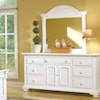 American Woodcrafters Cottage Traditions Triple Dresser and Mirror Combo