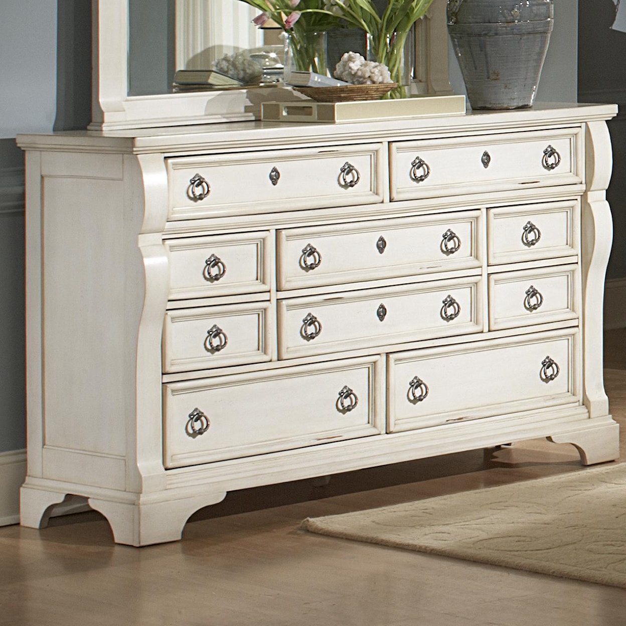 American Woodcrafters Heirloom Triple Dresser