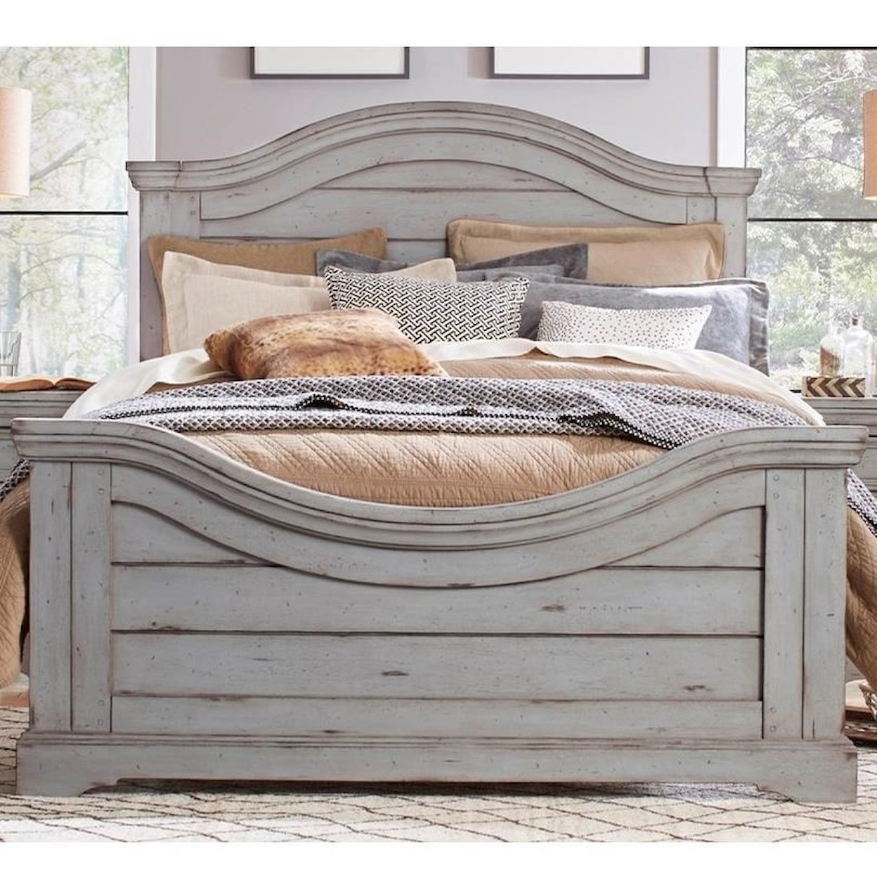 American Woodcrafters Stonebrook King Panel Bed