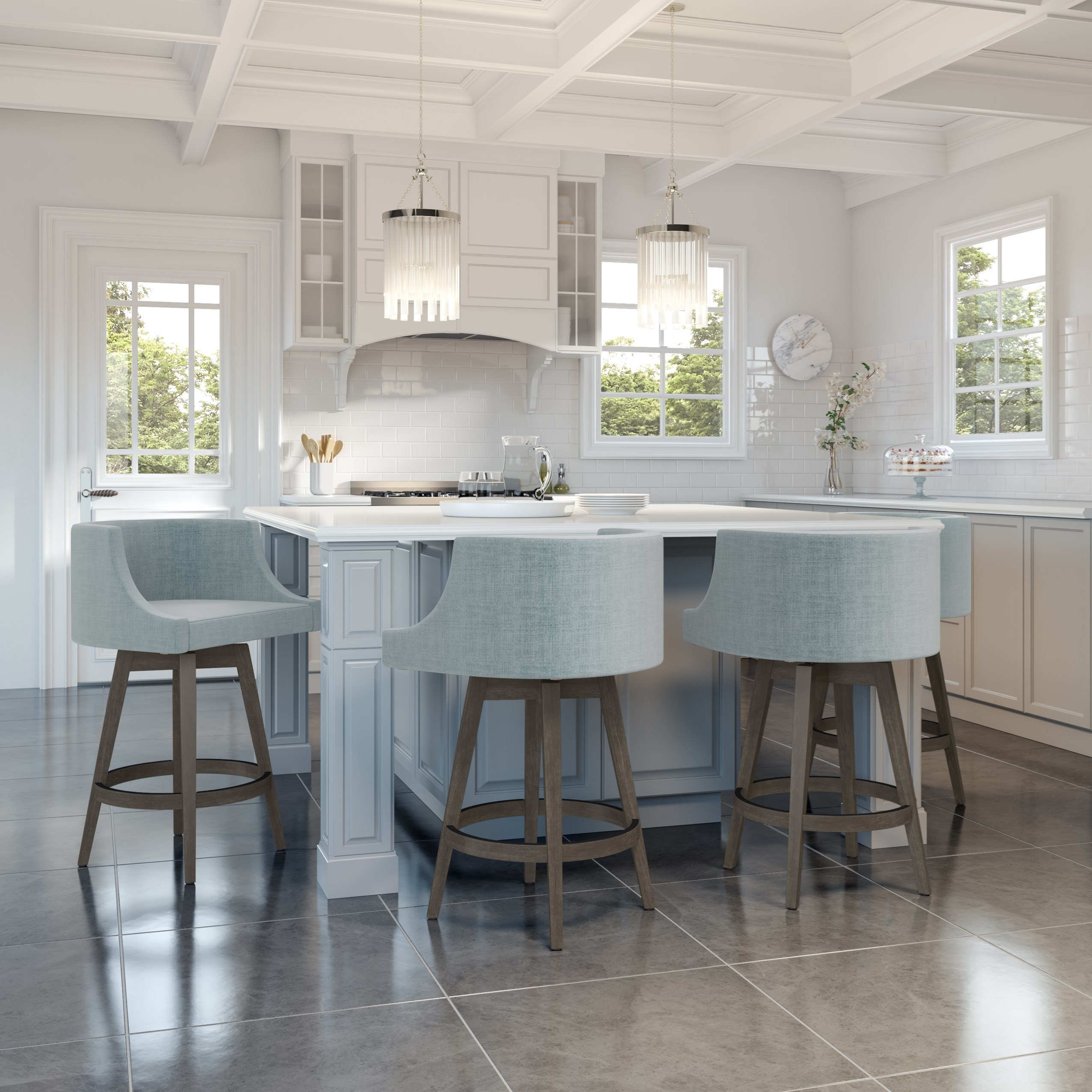 Powder blue bar stools sales