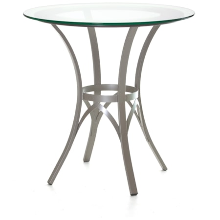 Kai Counter Table w/ Wood Ring & Glass Top