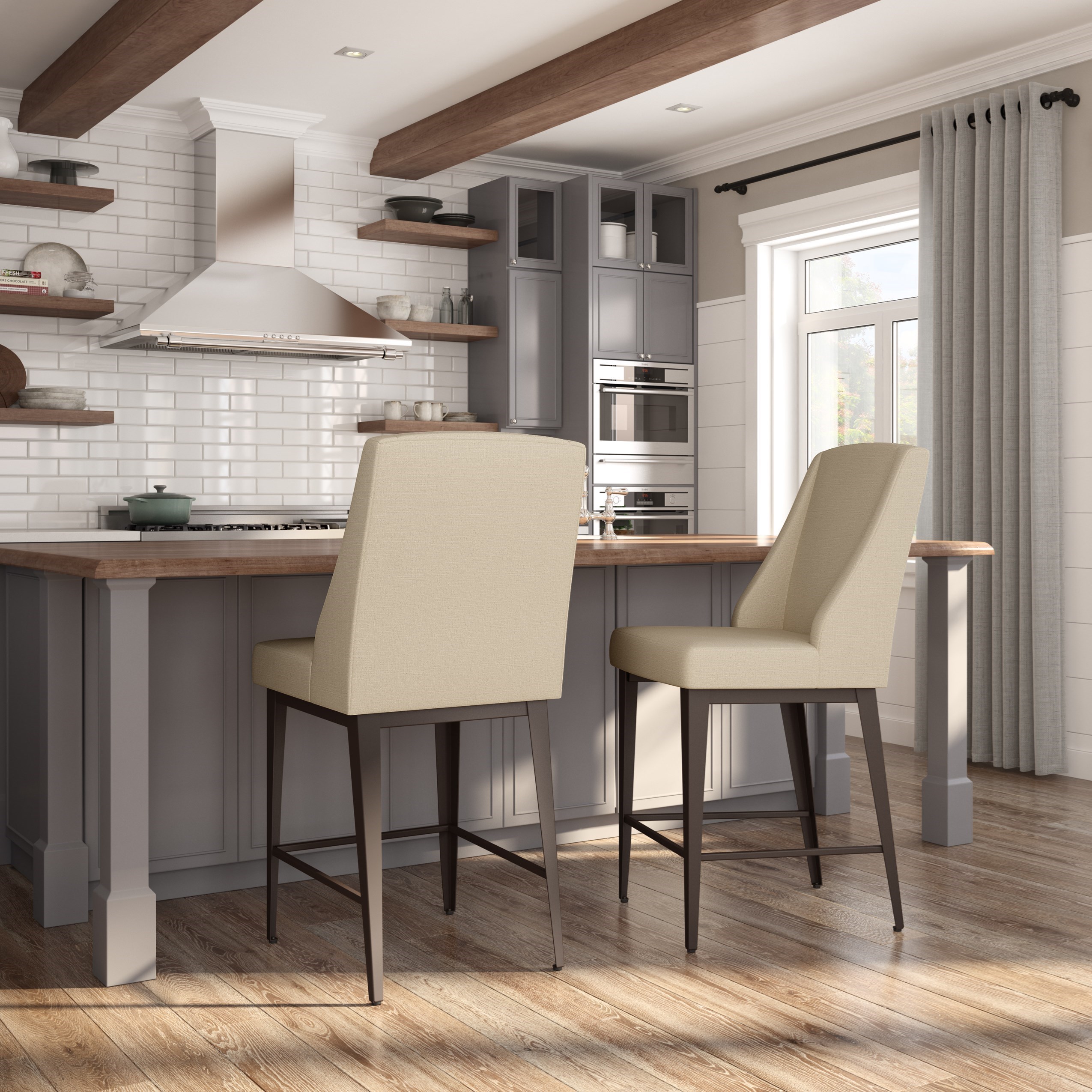 Amisco Bridget 30" Upholstered Bar Stool