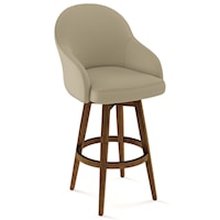 Customizable 26" Collin Counter Height Swivel Stool with Upholstered Seat and Back