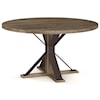 Amisco Farmhouse Martina Table with 52" Round Wood Top