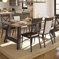 Customizable Bennett Table with Double Pedestals