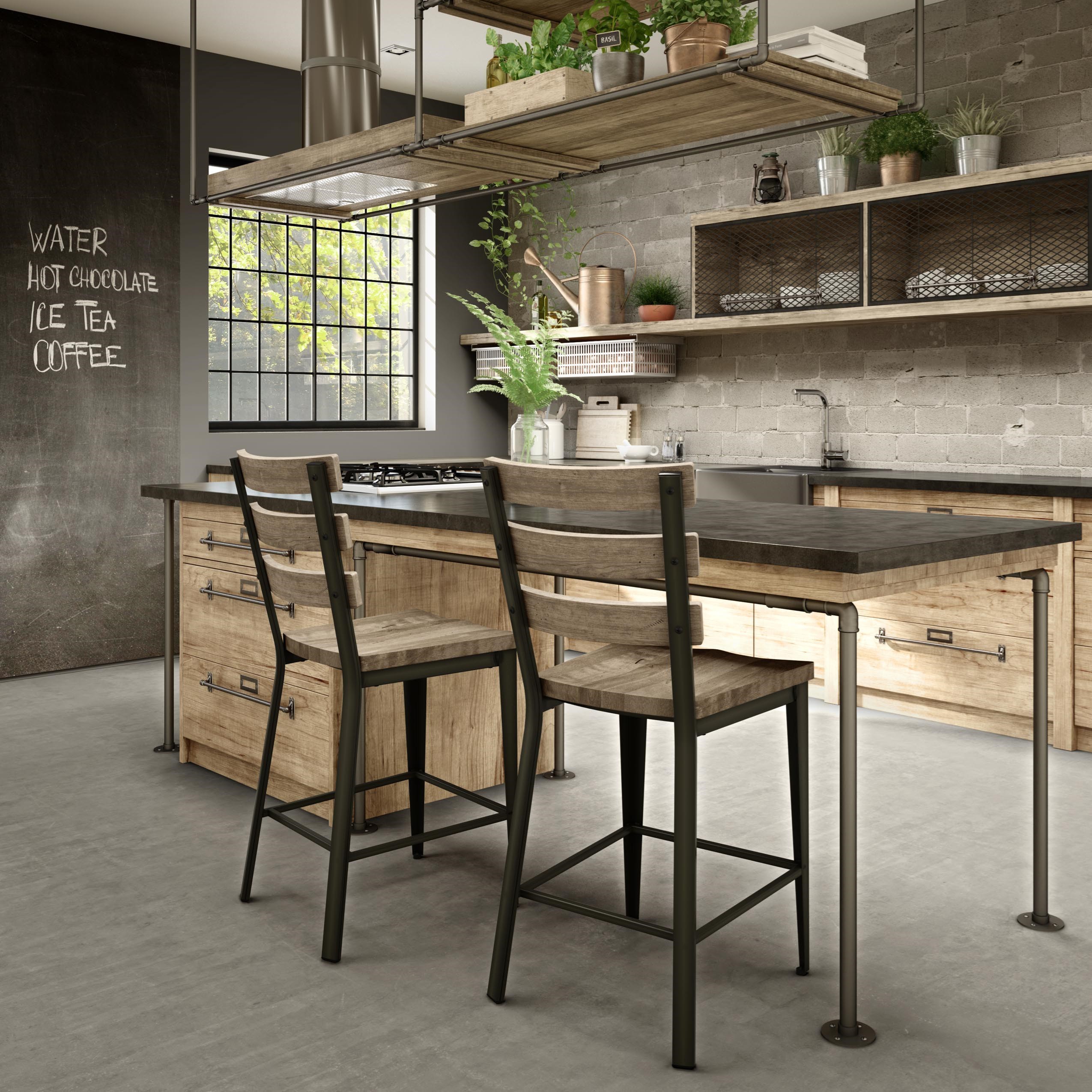 26" Dexter Counter Stool with Wood Seat