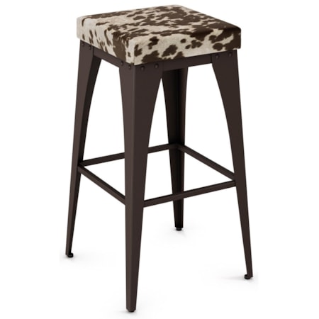 26" Upright Stool with Upholstered Seat