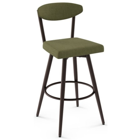 Upholstered Bar Height Swivel Stool