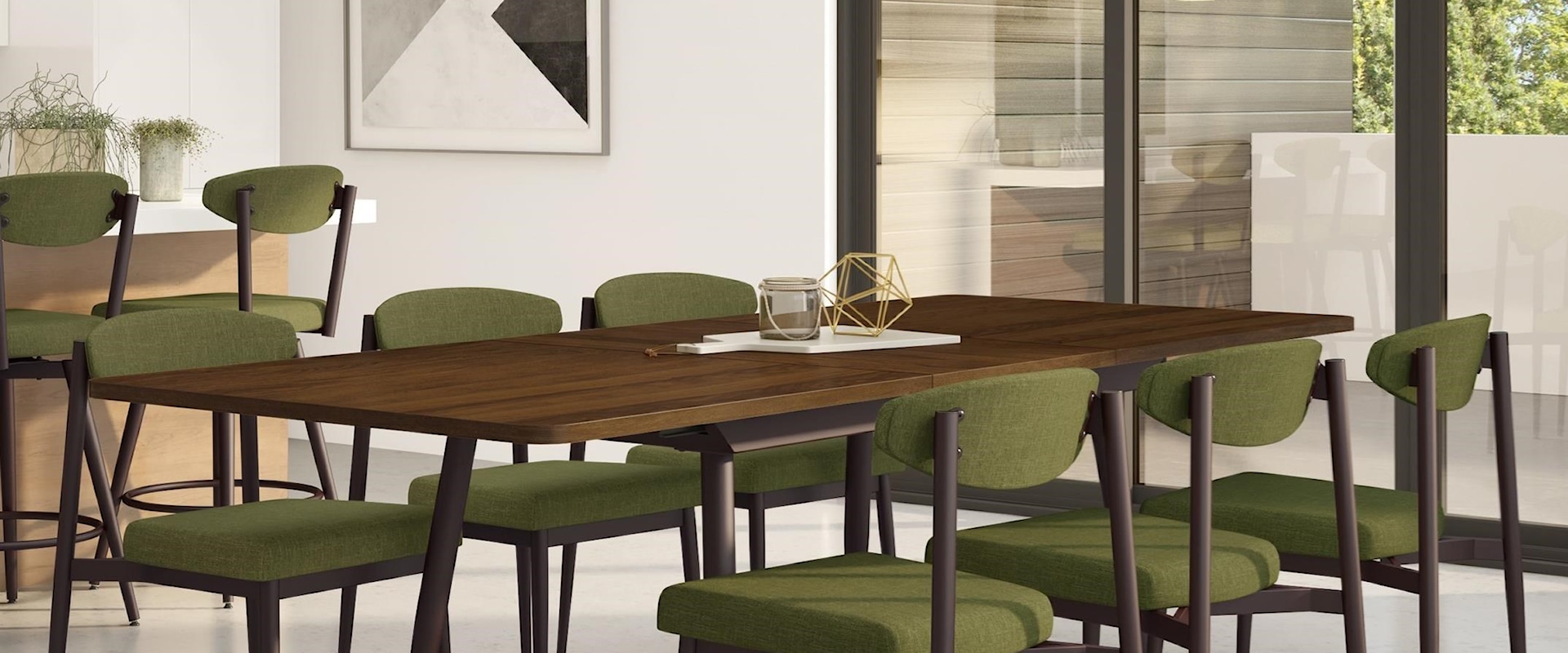 Customizable 7-Piece Richview Table with Self-Storing Leaf