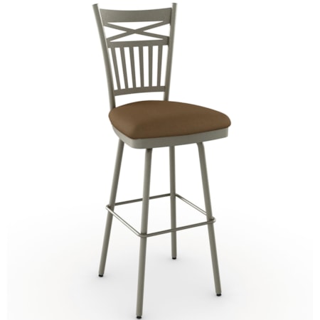 Upholstered Bar Height Swivel Stool