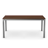 Customizable Ricard-Wood Dining Table with Metal Base