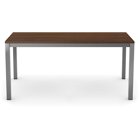 Customizable Ricard-Wood Dining Table with Metal Base