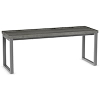 Customizable Dryden Bench with Wood Seat
