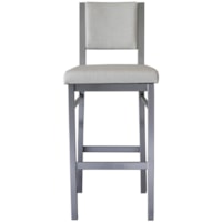 Contemporary 30" Payton Bar Stool with Upholstered Seat