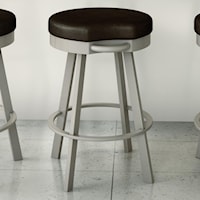 Customizable 26" Bryce Swivel Counter Stool with Round Upholstered Seat