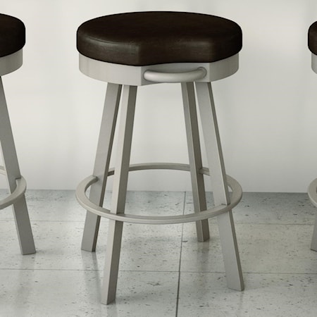 Customizable 26" Bryce Swivel Counter Stool with Round Upholstered Seat