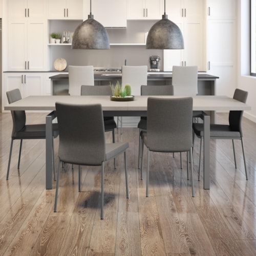 Customizable Zoom Extendable Table with Self-Storing Leaves