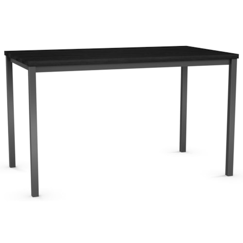 Customizable Bennington Bar Table with Wood Top