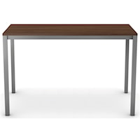 Customizable Ricard-Wood Counter Table with Metal Base