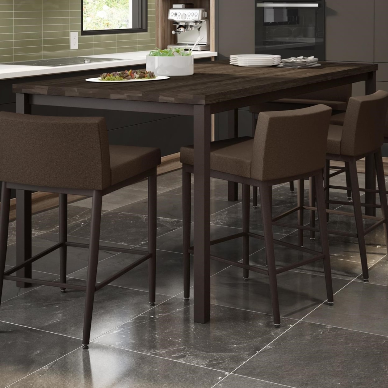 Amisco Table Amisco Urban 50667-36x1+93485x1 Customizable Nicholson Counter Table ...