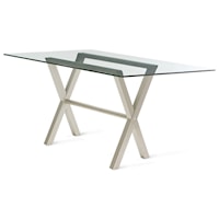 Customizable Andre Table with Glass Top