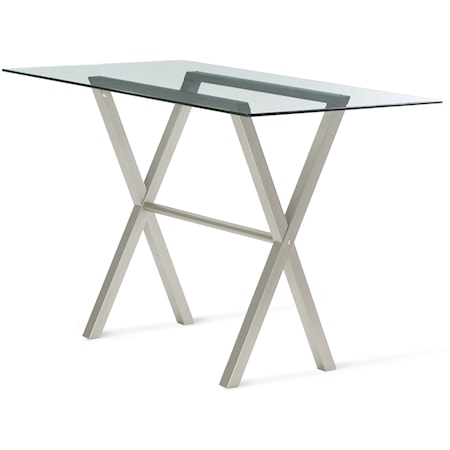 Customizable Andre Bar Table with Glass Top