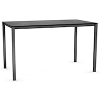 Customizable Bennington Bar Table with Glass Top