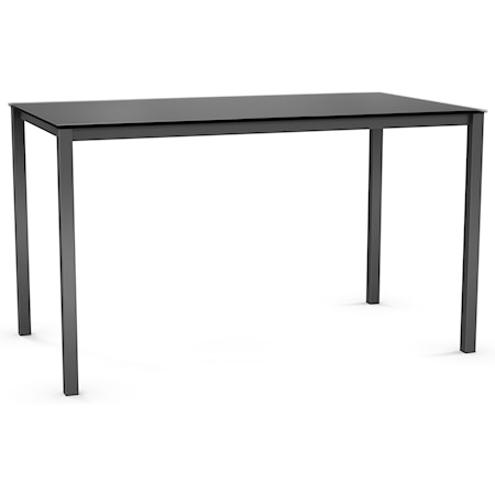 Customizable Bennington Counter Table with Glass Top