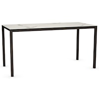 Customizable Nicholson Bar Table with Marble-Look Top